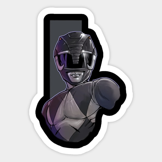 The Black Ranger Sticker by AdventureWizardLizard